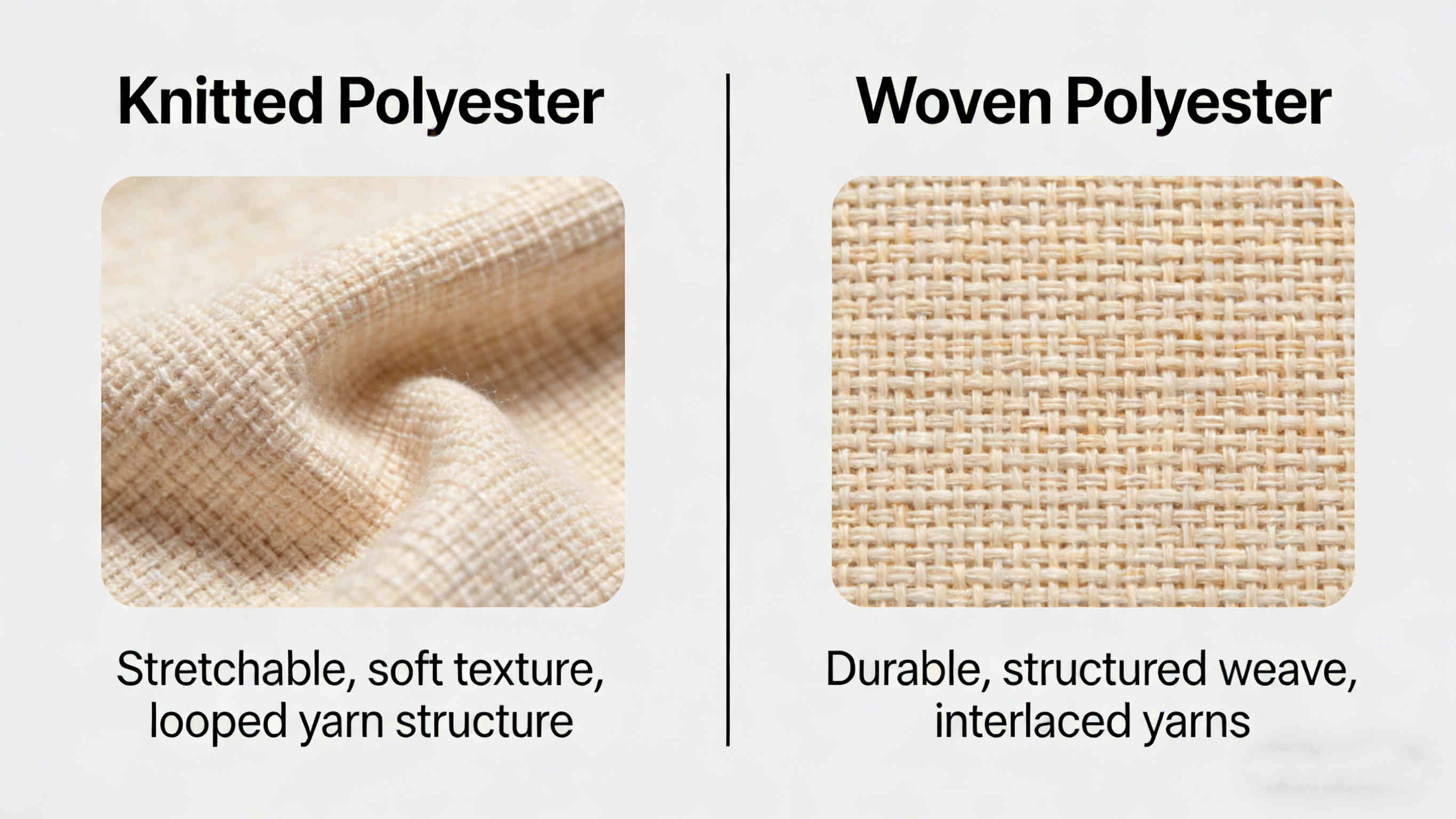 Knit Polyester vs Woven Polyester Fabric: Differences, Applications, and Buyer Guide